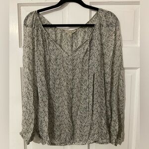 Black and cream blouse